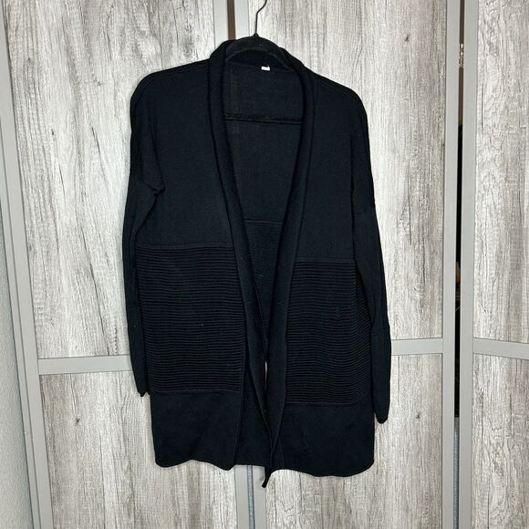 Lululemon Cardigan Knit Pockets Relaxed Black Color - Picture 1 of 7
